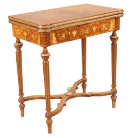 Neoclassical Style Marquetry Inlaid Games Table