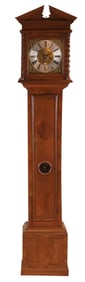 George II Style Walnut Long Cast Clock