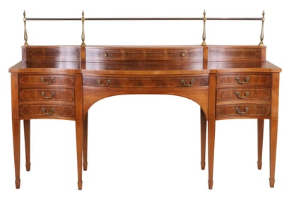 Baker Mahogany Serpentine Front Sideboard