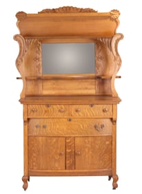 Carved Oak Cabinet
