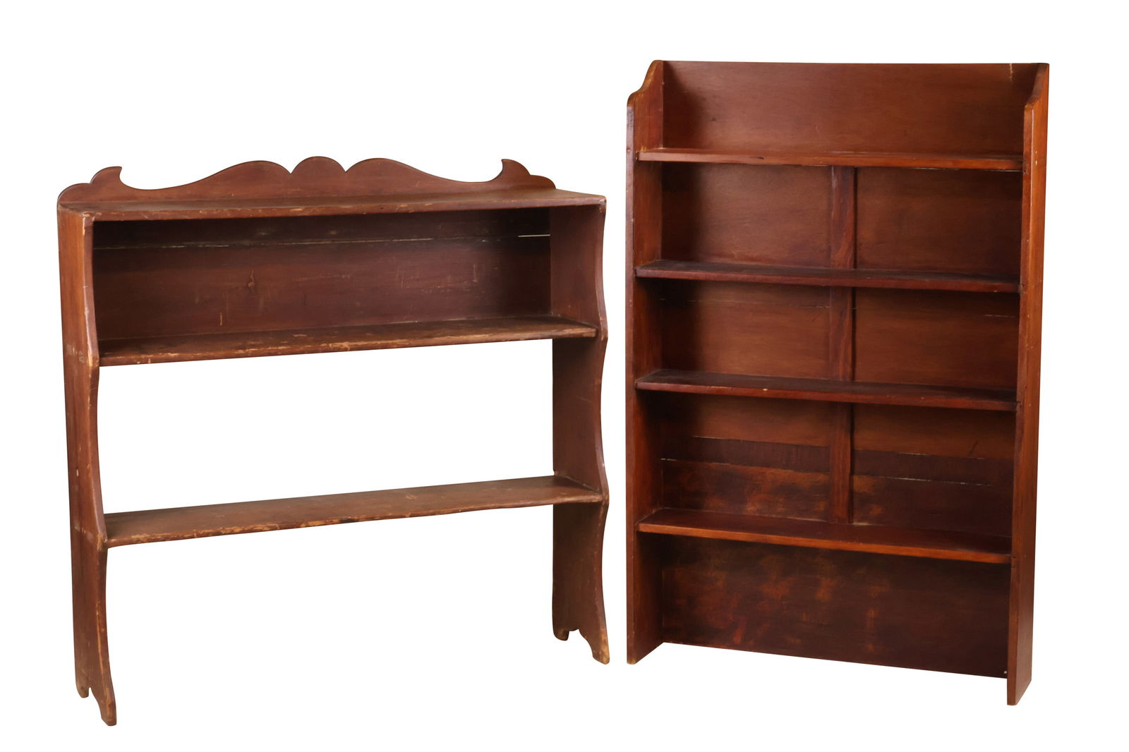 Two Country Painted Wood Bookshelves (1 of 10)