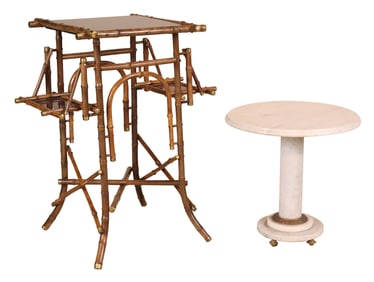 White Marble Circular Side Table
