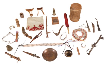 Large Grouping of Ethnographic Objects and Art