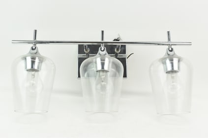 Modern Chrome Three Light Vanity Light
