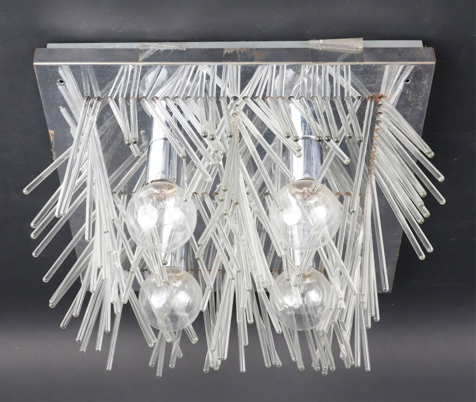 Modern Chrome and Glass Light Fixture (1 of 6)