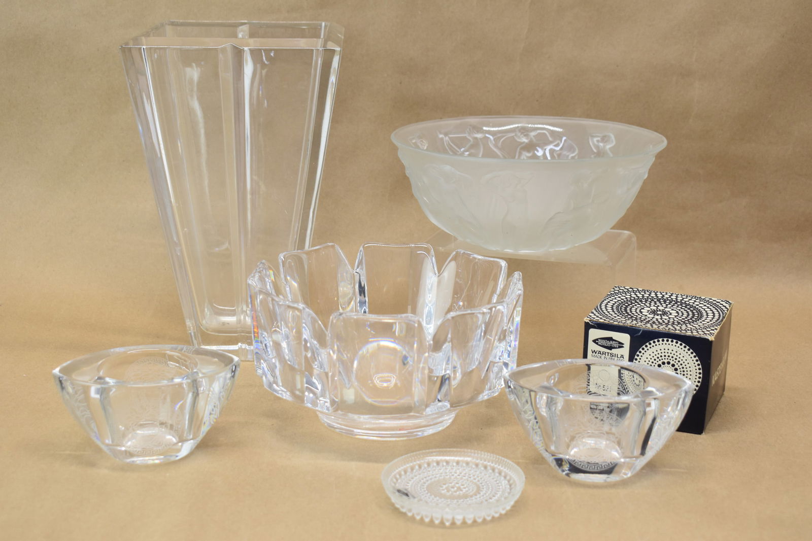 Group of Assorted Modern Colorless Glass Table Articles (1 of 20)
