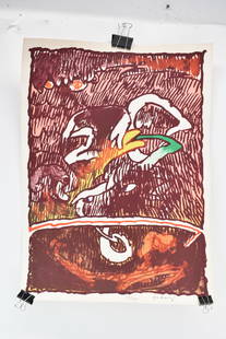 Pierre Alechinsky Limited Edition Signed Print: Pierre Alechinsky Limited Edition Signed PrintPierre Alechinsky Flying Objects II Limited Edition Signed Print 33/100 London Arts Inc 1977. Used condition 25 1/2" x 19"