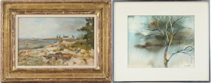 Philip Cherry, Rocky Beach, Oil on Board