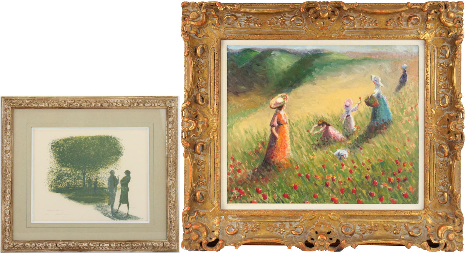 Harold Altman, American 1924-2003, Conversation II, Lithograph (1 of 17)