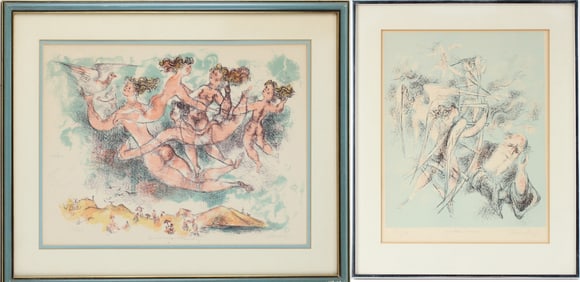 Chaim Gross, American/Austrian 1904-1991, Jacob's Dream and Summer Fancy, Lithographs