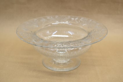 Antique Cut Glass Footed Center Bowl