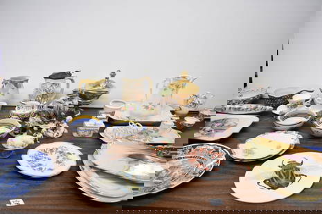 Large Group of Assorted Porcelain Table Articles Surprise Lot: Large Group of Assorted Porcelain Table Articles Surprise LotLarge Group of Assorted Porcelain Table Articles Surprise Lot. Including serving plates, trays, bowls, pitchers, tea pot and more. Used con