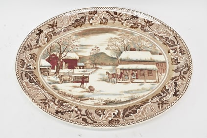 Large Johnson Bros England Historic America Platter