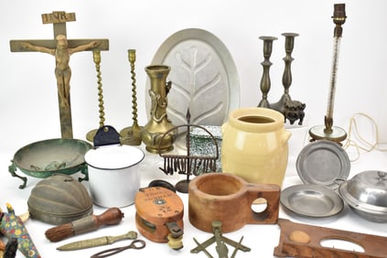 Group of Metal Table Articles
