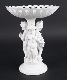 Bisque Porcelain Compote
