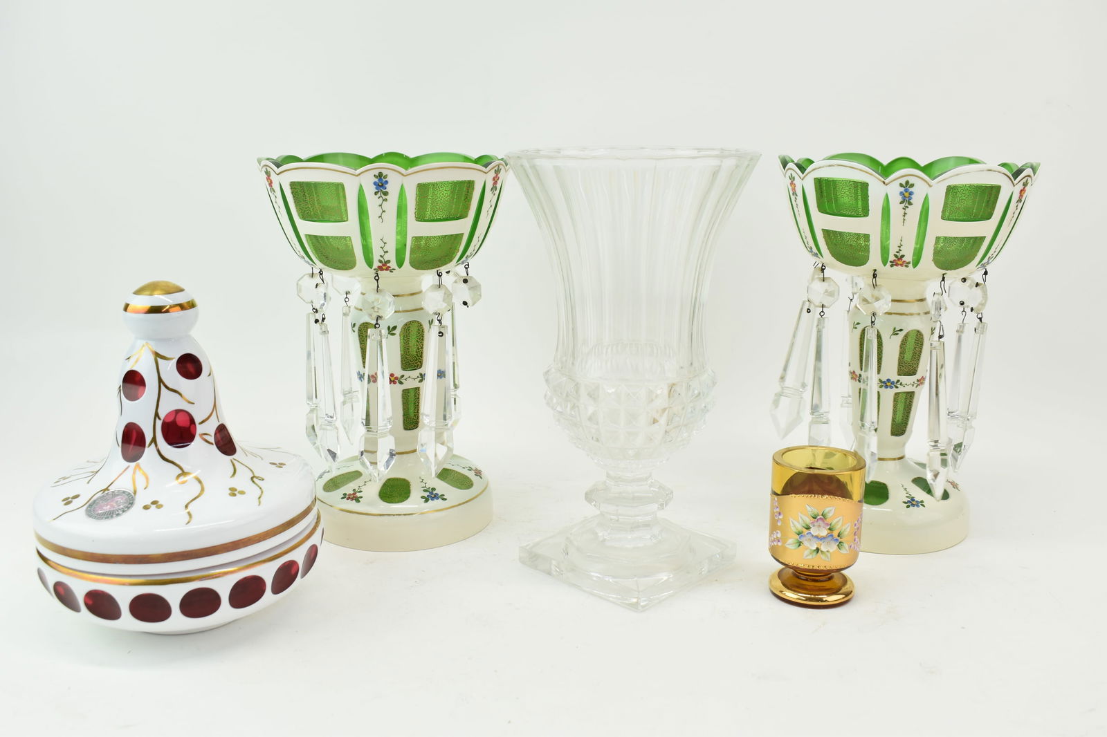 Pair of Bohemian Glass Girandoles (1 of 12)