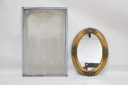 Giltwood Oval Mirror