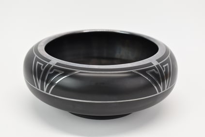 Art Deco Style Silver Overlay Center Bowl
