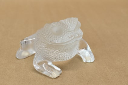 Vintage Lalique Glass Toad