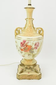 Royal Worcester Porcelain Vase Mounted as a Lamp