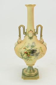 Rare Royal Worcester Double Handled Vase