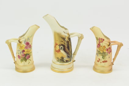 Three Assorted Royal Worcester Pitchers