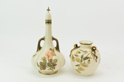 Royal Worcester Butterfly Decorated Decanter