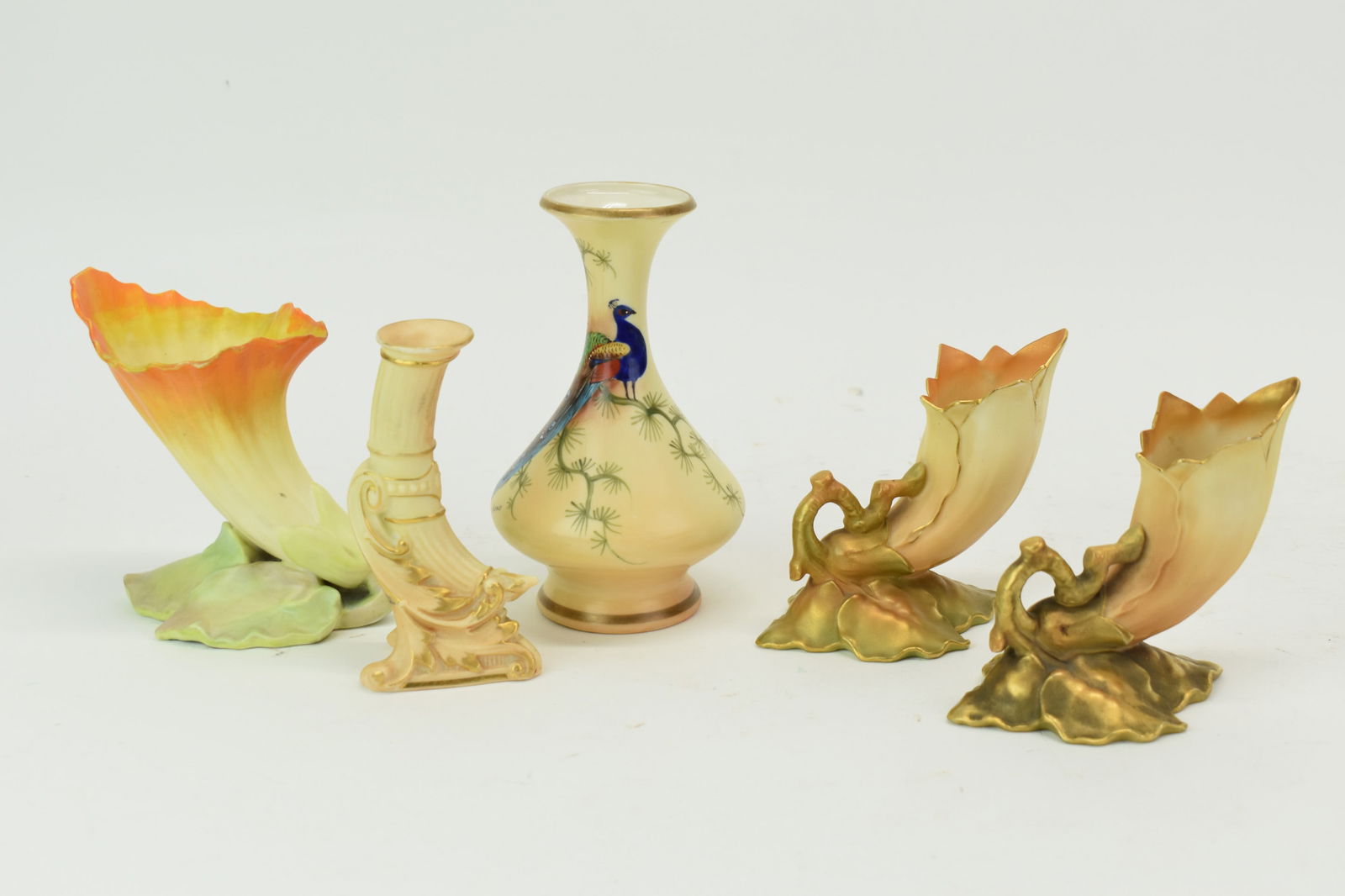 Pair of Royal Worcester Floral Vases (1 of 12)