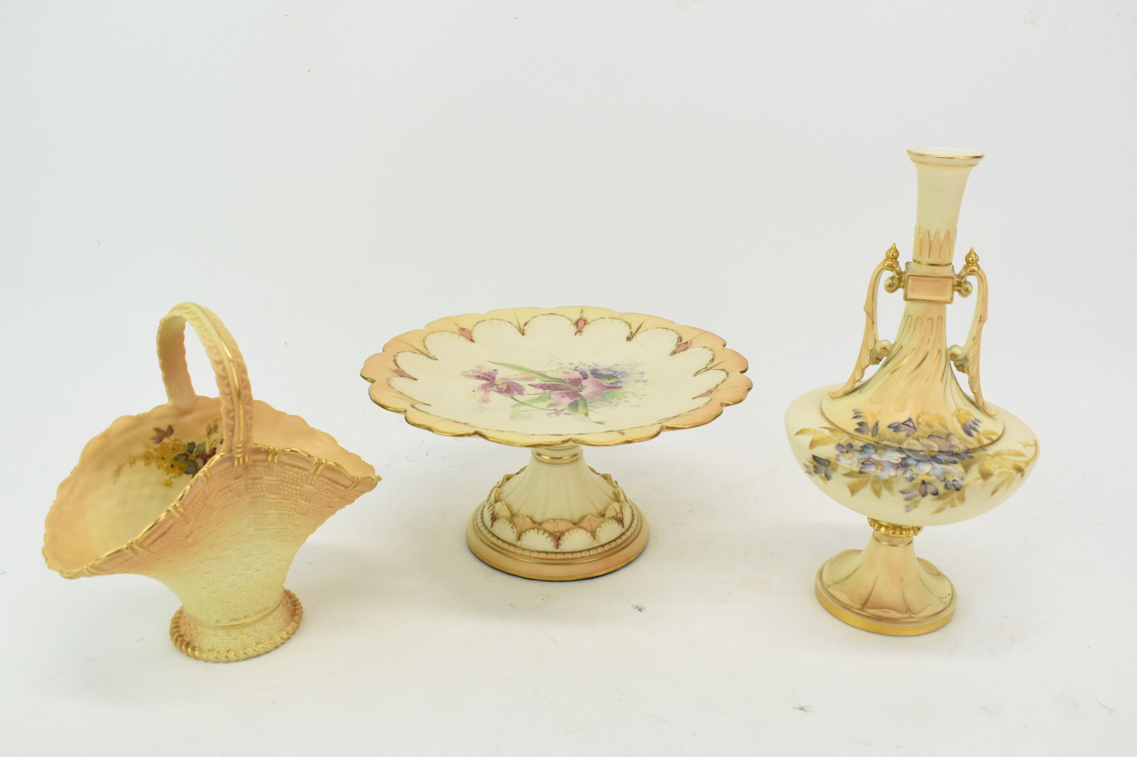 Royal Worcester Orchid Decorated Footed Compote (1 of 14)