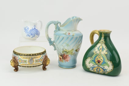 Royal Worcester Floral Decorated Pitcher