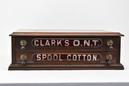 Antique Clarks O.N.T. Spool Cotton Cabinet