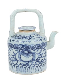 Chinese Blue and White Porcelain Teapot