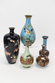 Group of Four Assorted Asian Cloisonné Vase