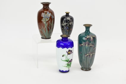 Group of Four Assorted Asian Cloisonné Vase
