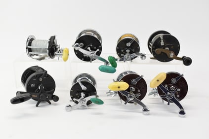 Group of Eight Assorted Fishing Reels