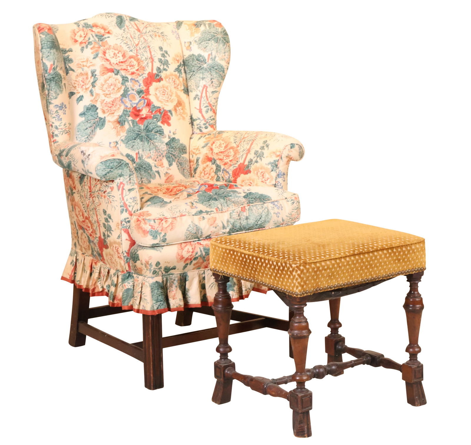George III Style Mahogany Easy Chair (1 of 10)