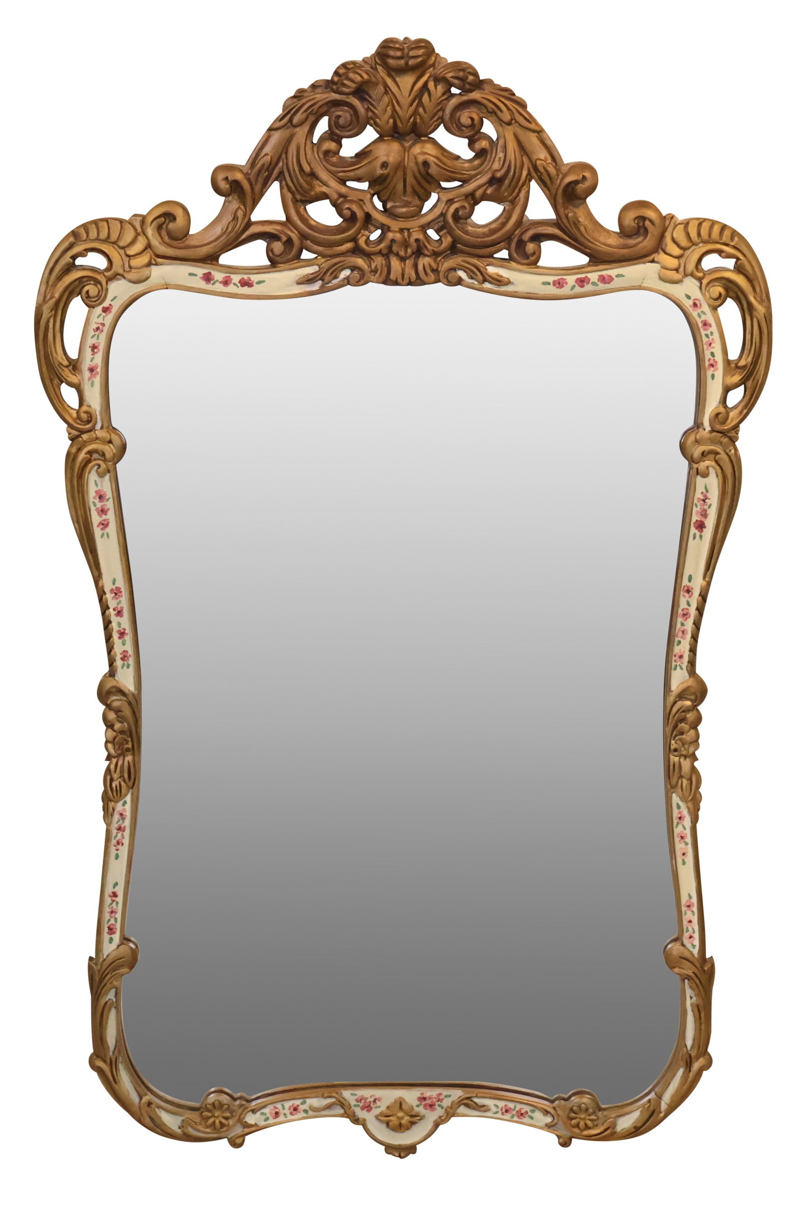 Louis XV Style Gilt and Painted Mirror (1 of 11)