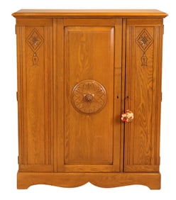 Carved Oak Cabinet
