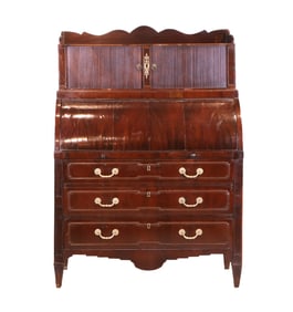 Louis XVI Mahogany Bureau a Cylindre
