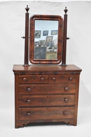 Antique Mahogany Vanity Chest of Drawers