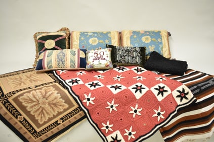 Group of Assorted Throw Pillows