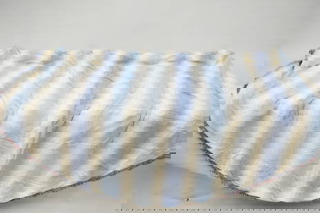 Oval Ombre Fridge Silk Table Cloth: Oval Ombre Fridge Silk Table ClothOval Ombre Fridge Silk Table Cloth. Used condition, wear, worn, stains, losses, tears 90" x 83"