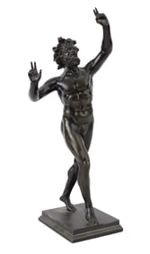 French 19th C., Dancing Faun of Pompeii, Bronze