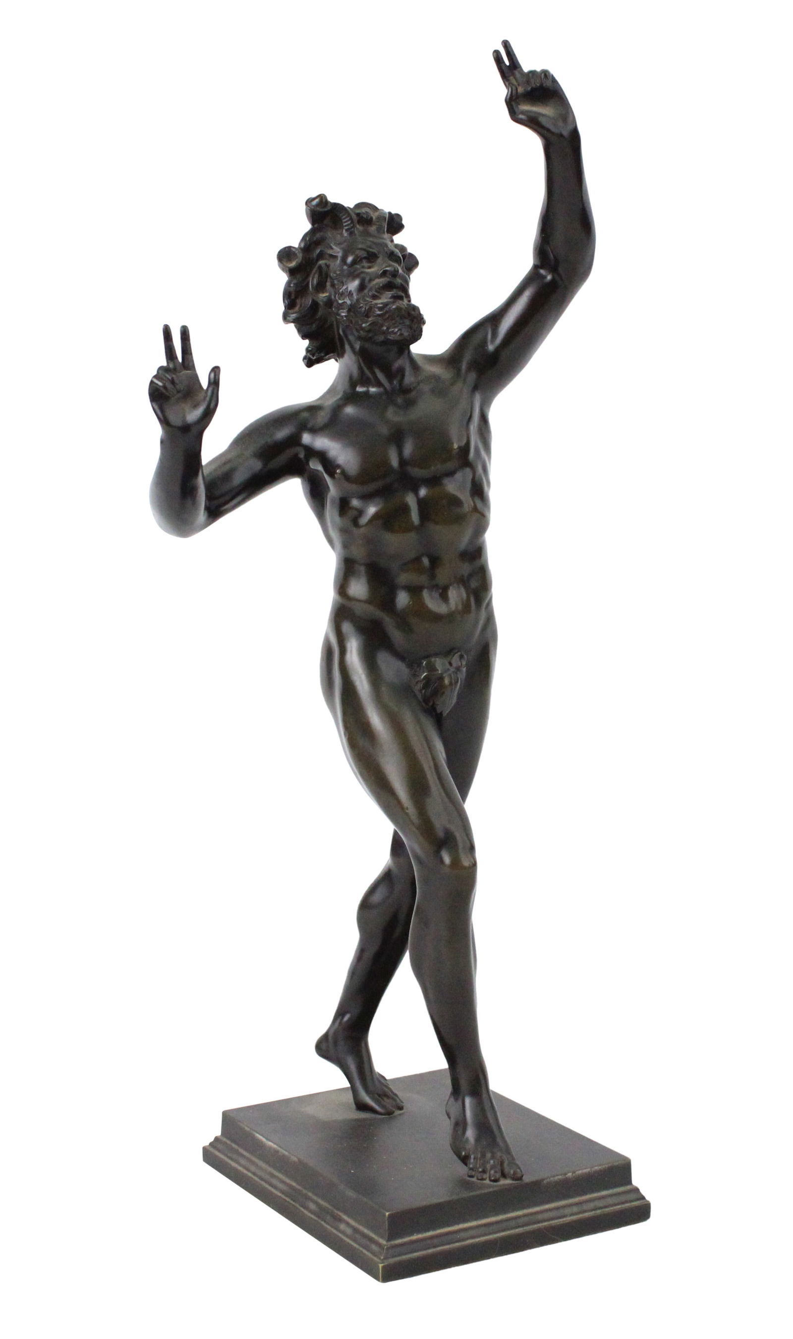 French 19th C., Dancing Faun of Pompeii, Bronze (1 of 9)