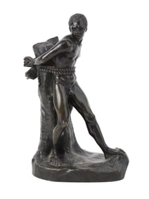 Louis-Léopold Chambard, 1811-1895, Enslaved Man, Bronze