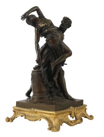 After Louis-Simon Boizot, 1743-1809, Abduction of Proserpine by Pluto, Patinated bronze