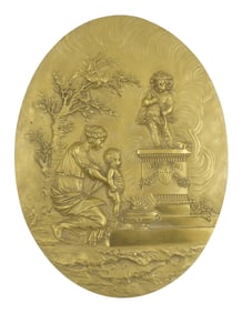 Neoclassical Ormolu Plaque