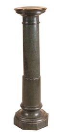 Green Marble Columnar Form Pedestal