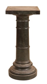 Green Marble Columnar Form Pedestal