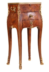 Louis XV Marble Top Marquetry a Ecrire